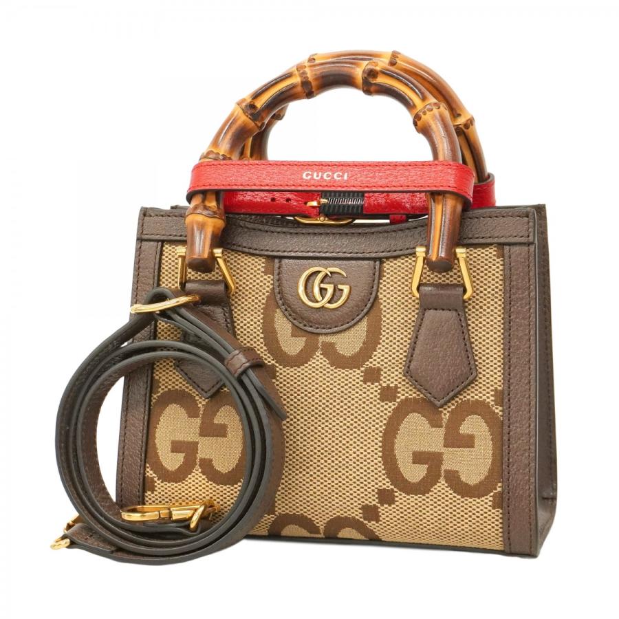 GUCCI 【5ec2337】グッチ ハンドバッグ バンブー ダイアナ/ジャンボGG 