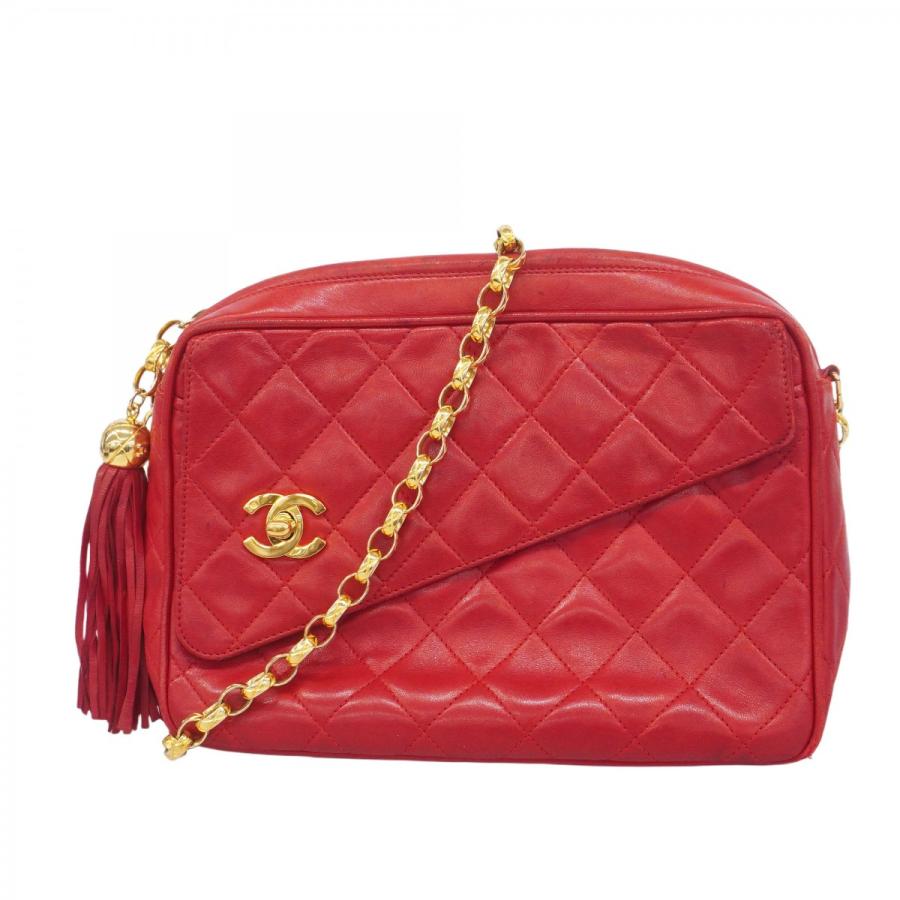 【超美品】 シャネル マトラッセ フリンジ チェーンショルダー #137 マトラッセ CHANEL チェーンバッグ 黒 フリンジ ショルダーバッグ