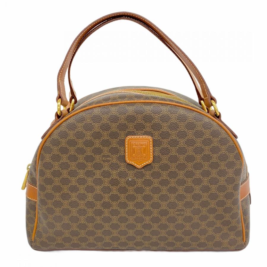 CELINE 【5ed4396】セリーヌ ハンドバッグ マカダム PVC ブラウン  