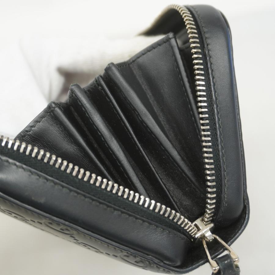 GUCCI 【5ed4668】グッチ 長財布 グッチシマ 278635 レザー ブラック  