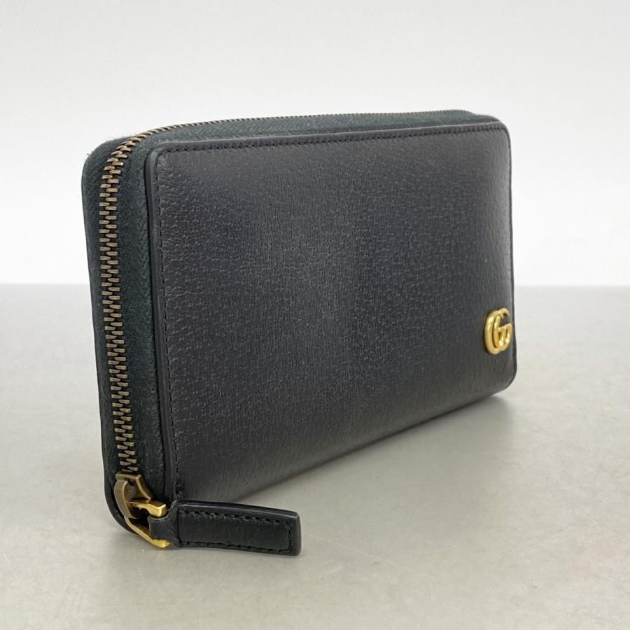 GUCCI 【5ed5930】グッチ 長財布 GGマーモント 428736 レザー ブラック  