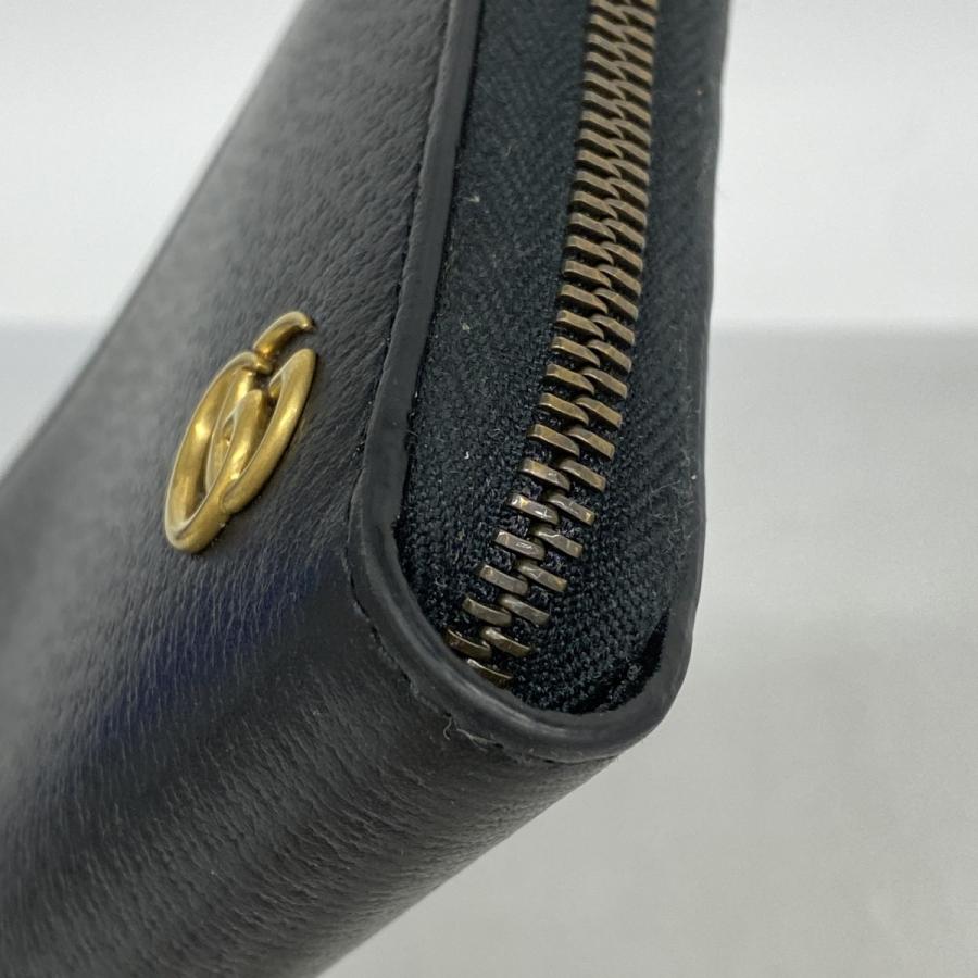 GUCCI 【5ed5930】グッチ 長財布 GGマーモント 428736 レザー ブラック  