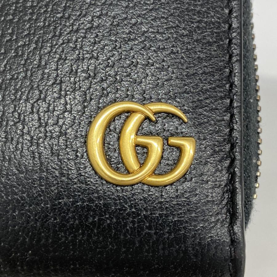 GUCCI 【5ed5930】グッチ 長財布 GGマーモント 428736 レザー ブラック  