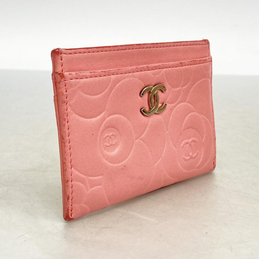 シャネル CHANEL キーケース カメリア ラムスキン ライトピンク 6連