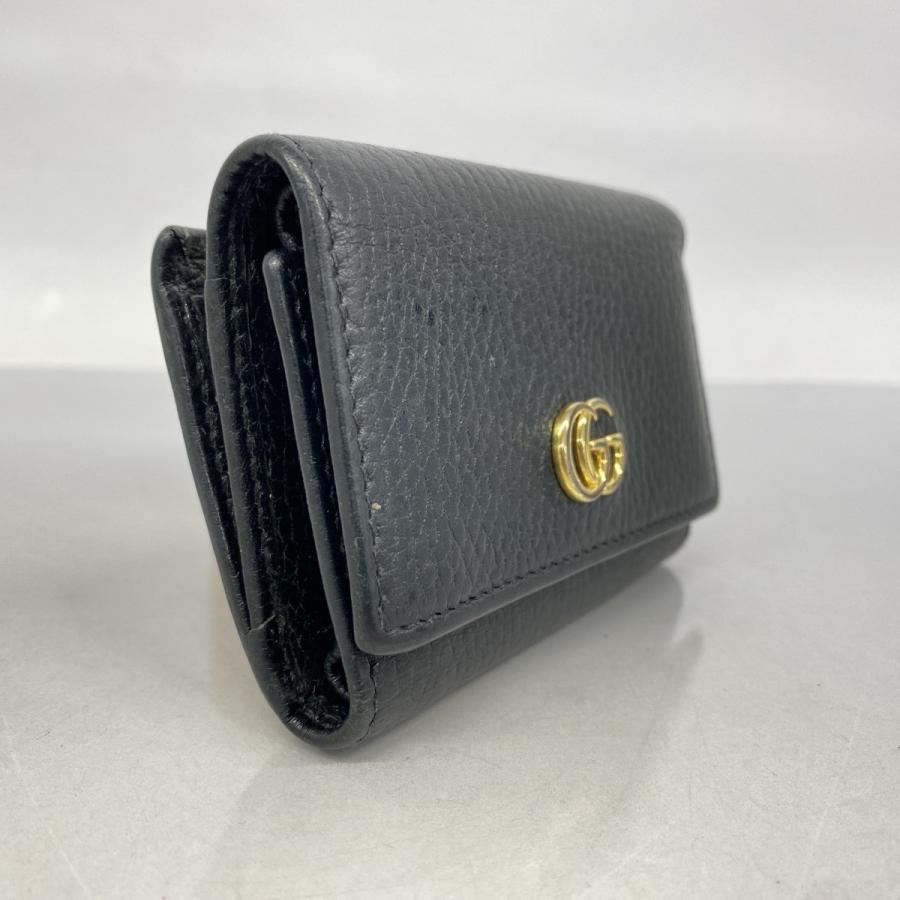 GUCCI 【5fd4870】グッチ 三つ折り財布 GGマーモント 644407 レザー  
