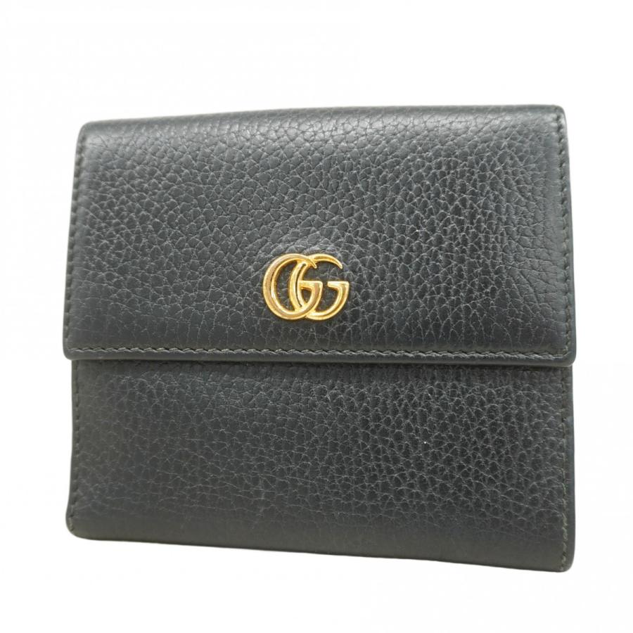 GUCCI ☆SALE【5gc2522-h】グッチ 財布 GGマーモント 456122 レザー  