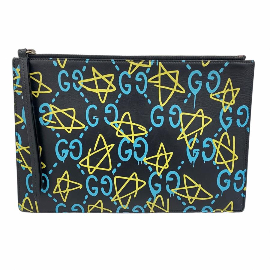 GUCCI 【5ge6097】グッチ クラッチバッグ ゴースト 445597 レザー  
