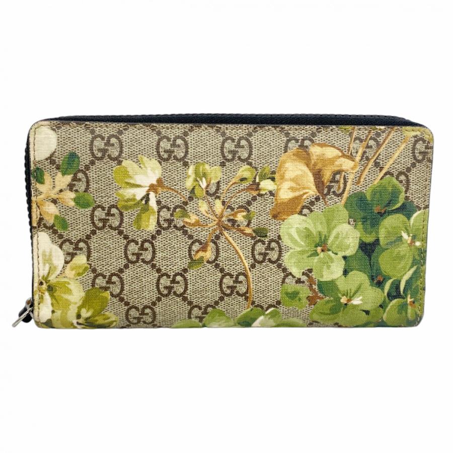 GUCCI 【5ge6517】グッチ 長財布 GGブルームス 408665 PVC グリーン  