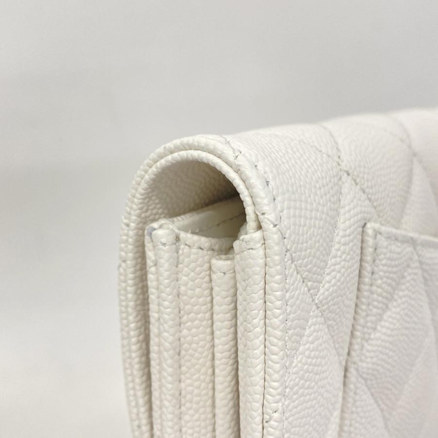 CHANEL 【5ge6518】シャネル 長財布 マトラッセ キャビアスキン  