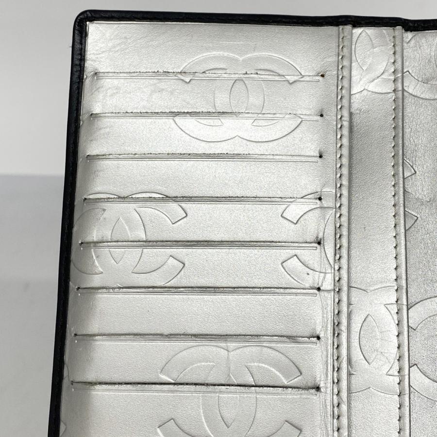 CHANEL 【5ge6564】シャネル 長財布 カンボン ラムスキン ブラック  