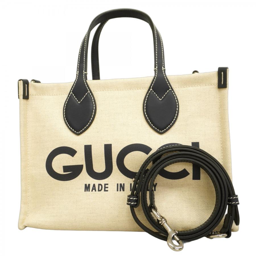 GUCCI トートバッグ ベージュ/ブラック