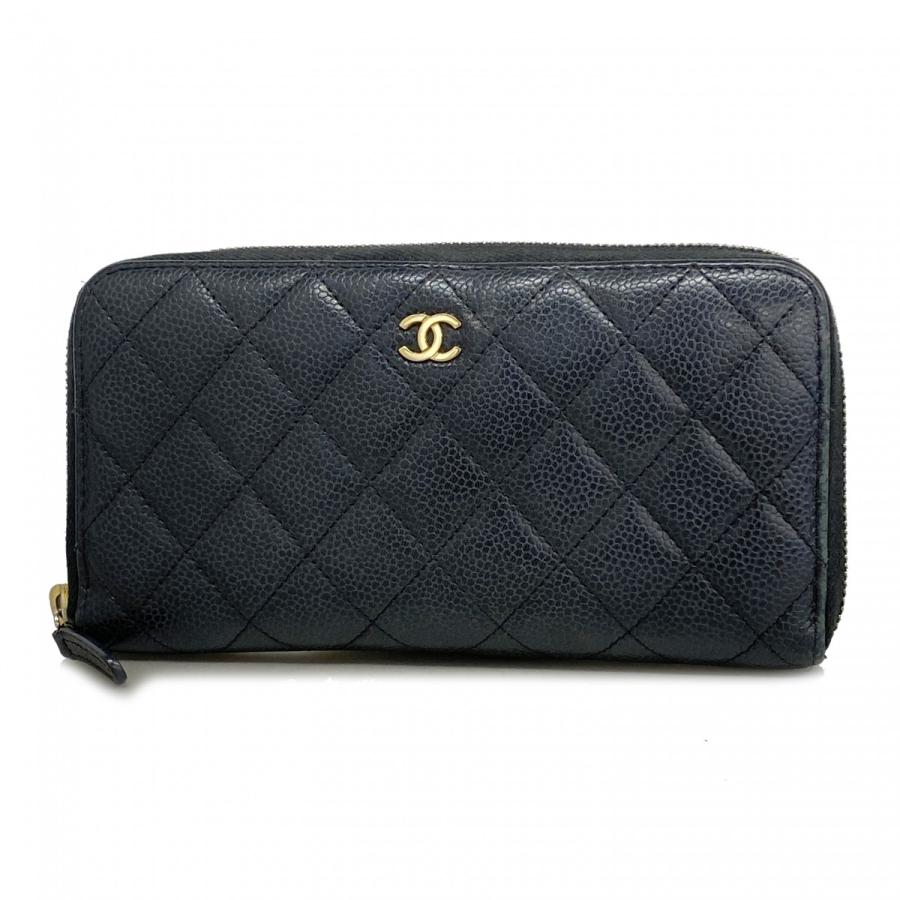 CHANEL 【5hb0843-h】シャネル 長財布 マトラッセ キャビアスキン  