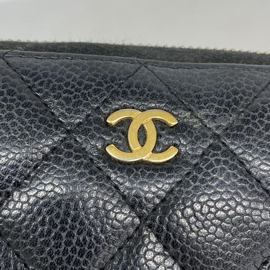 CHANEL 【5hb0843-h】シャネル 長財布 マトラッセ キャビアスキン  