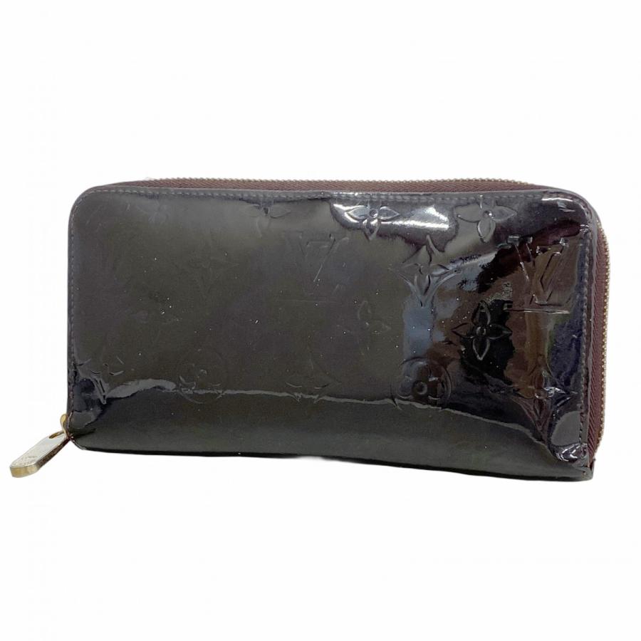 中古ルイヴィトン ヴェルニ 長財布 アマラント ジッピーウォレット