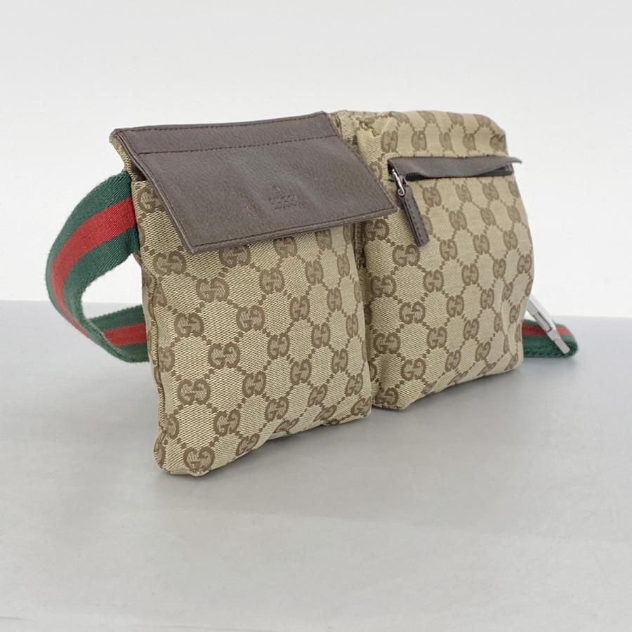 GUCCI 【5hb1016】グッチ ウエストバッグ GGキャンバス/シェリーライン 