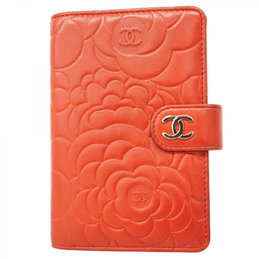 CHANEL 【5hb1160】シャネル 財布 カメリア ラムスキン ボルドー  