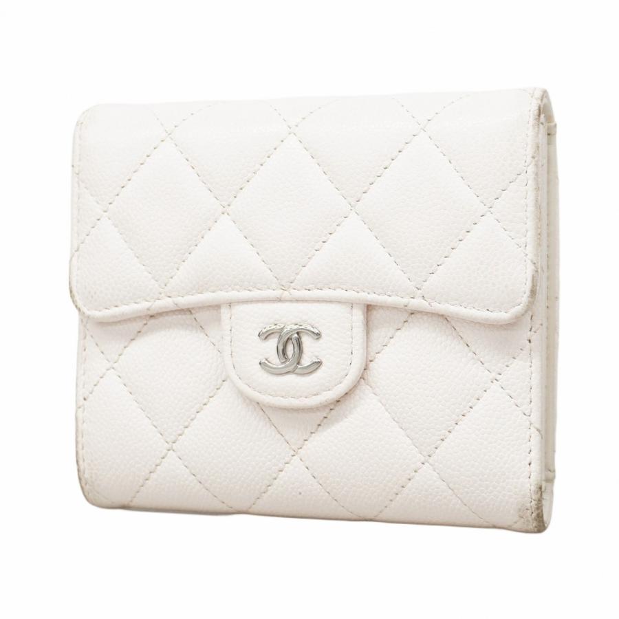 CHANEL ☆最終価格【5hc1760-h】シャネル 三つ折り財布 マトラッセ 