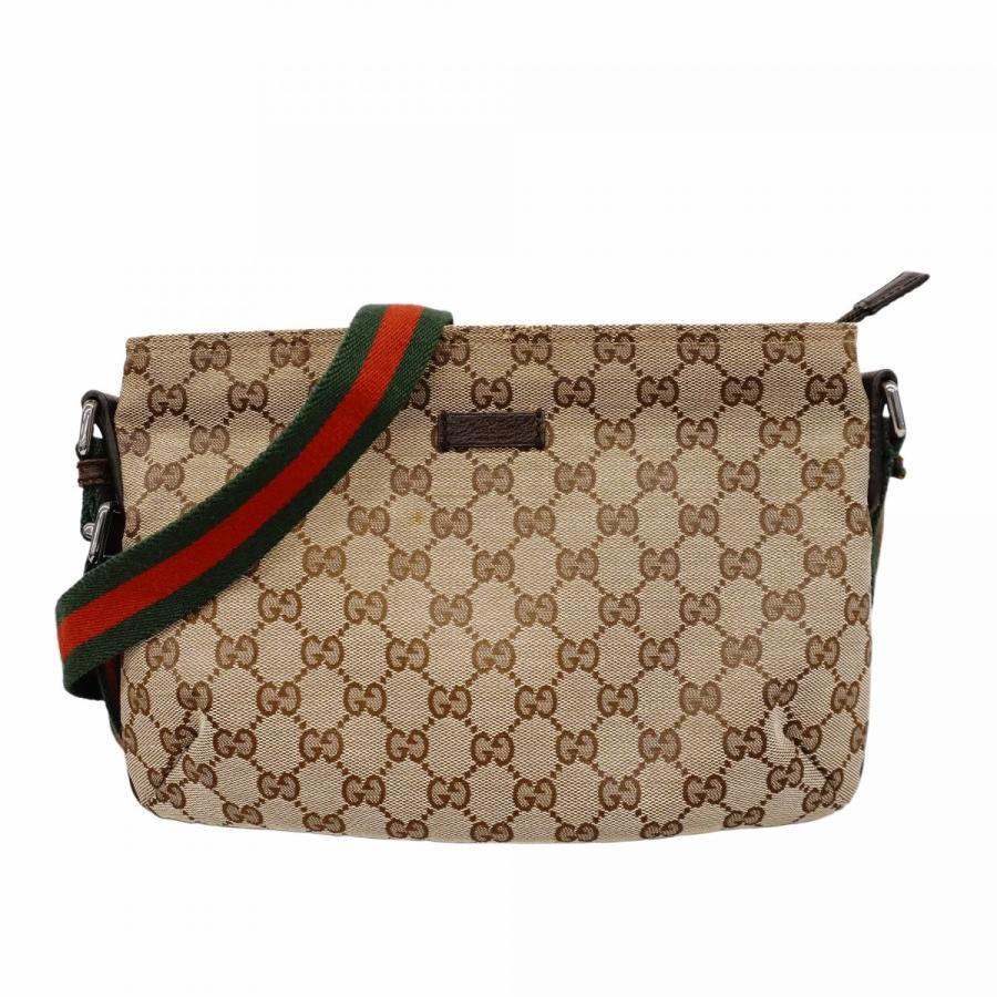 GUCCI グッチ ショルダーバッグ GGキャンバス シェリーライン
