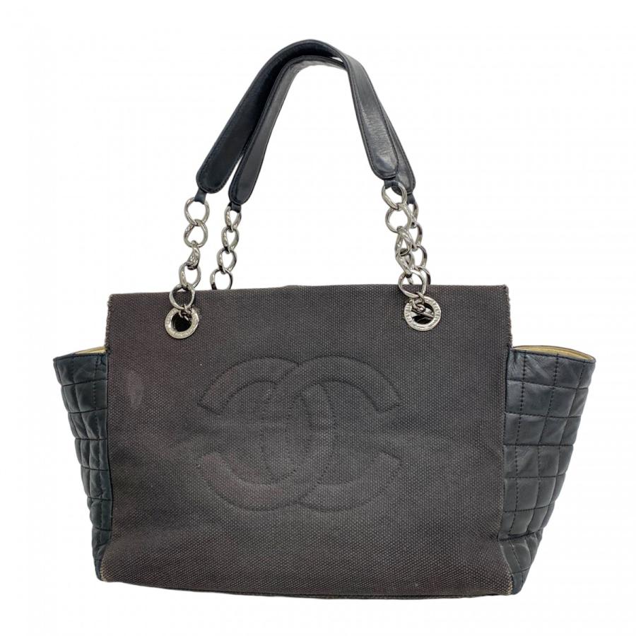 CHANEL 【5hc3060】シャネル トートバッグ チョコバー ラムスキン 