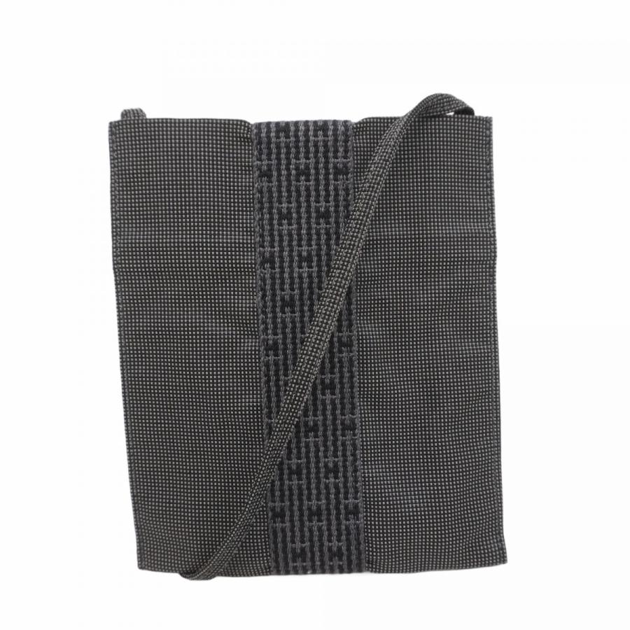 HERMES エールライン ショルダーバッグ キャンバス グレー エルメス HERMES エールライン グレー キャンバス サコッシュ