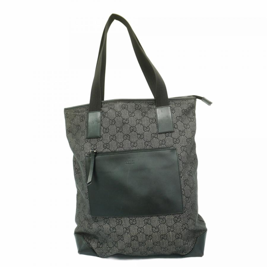 トート・ハンドバッグ GUCCI グッチ ブラック シルバー金具 GG