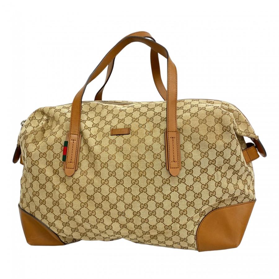 GUCCI インターロッキング シェリーライン ボストンバッグ e451 GUCCI - GUCCI グッチ ボストンバッグ ラージ ダッフルバッグ GG