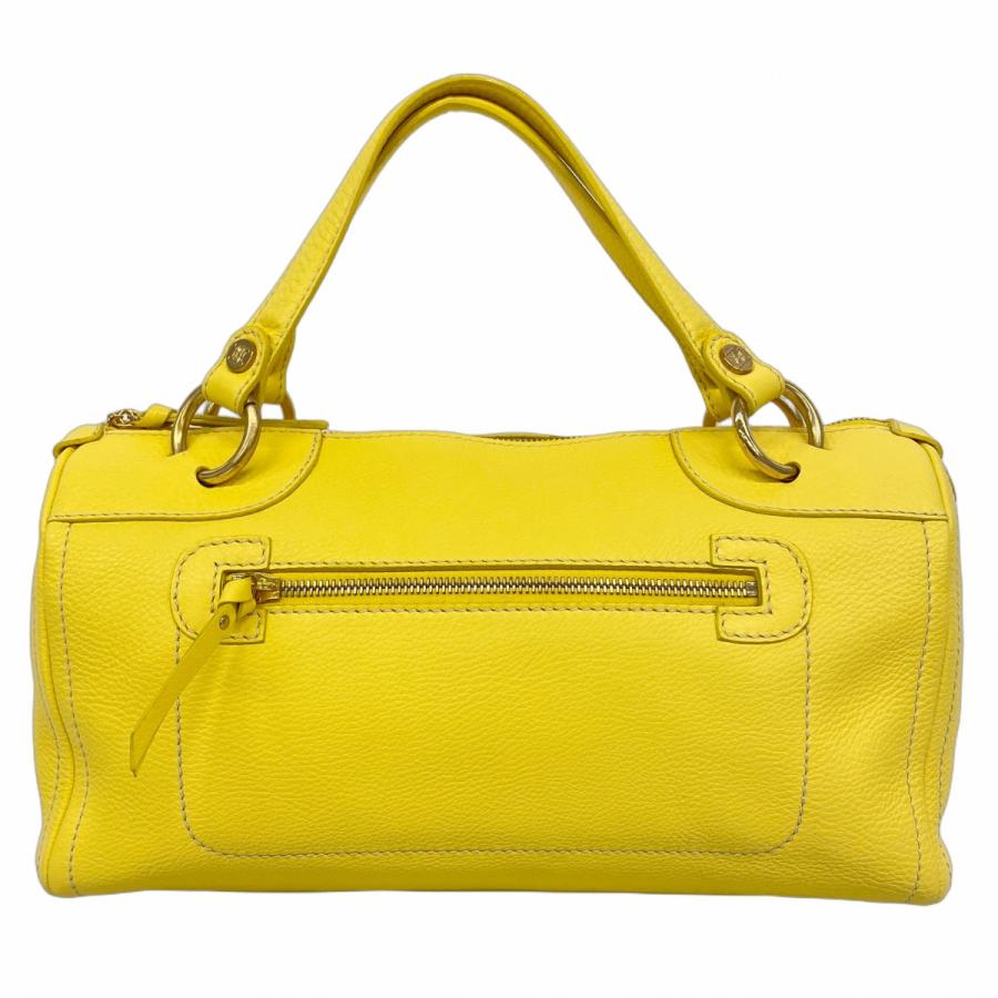 CELINE セリーヌ ゴールド ハンドバッグ レザー