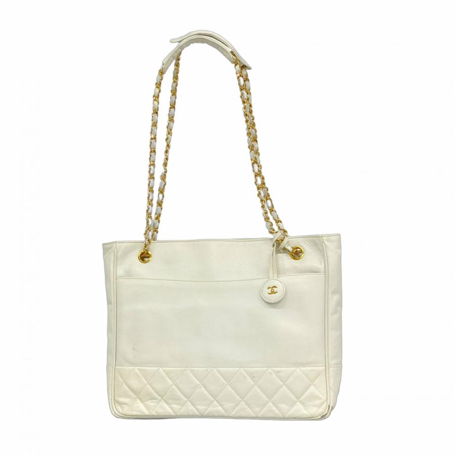 CHANEL 【5ia0690-h】シャネル トートバッグ マトラッセ チェーン 