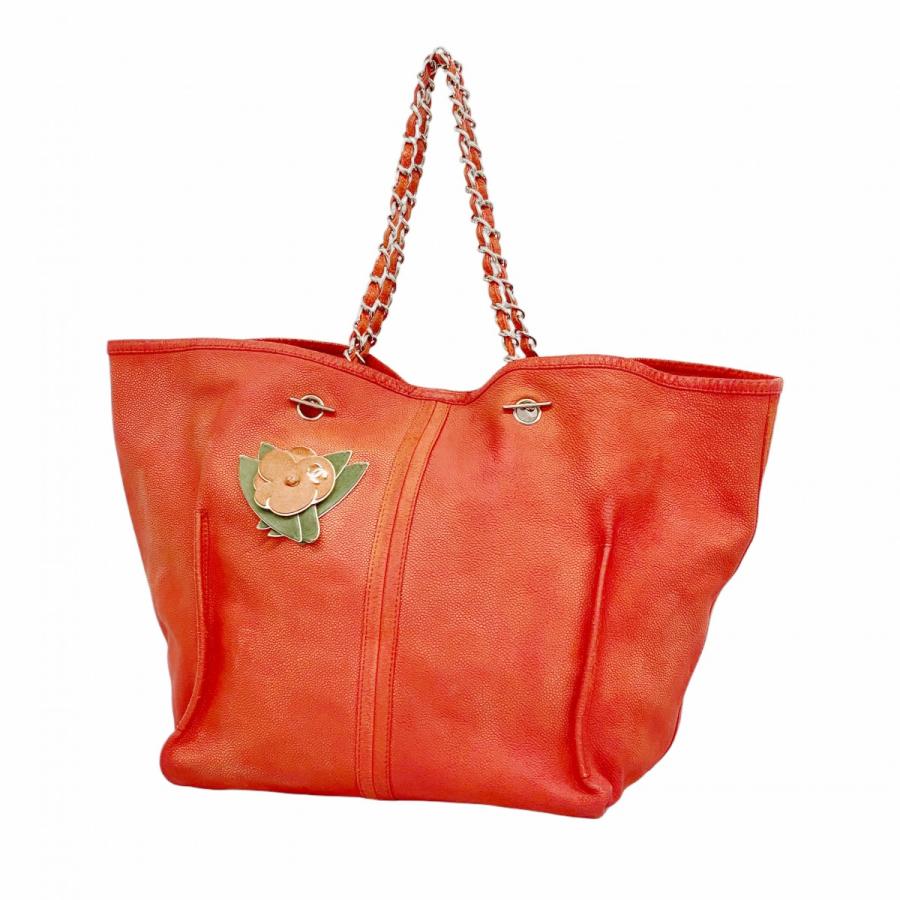 レッド【CHANEL】トートバッグ