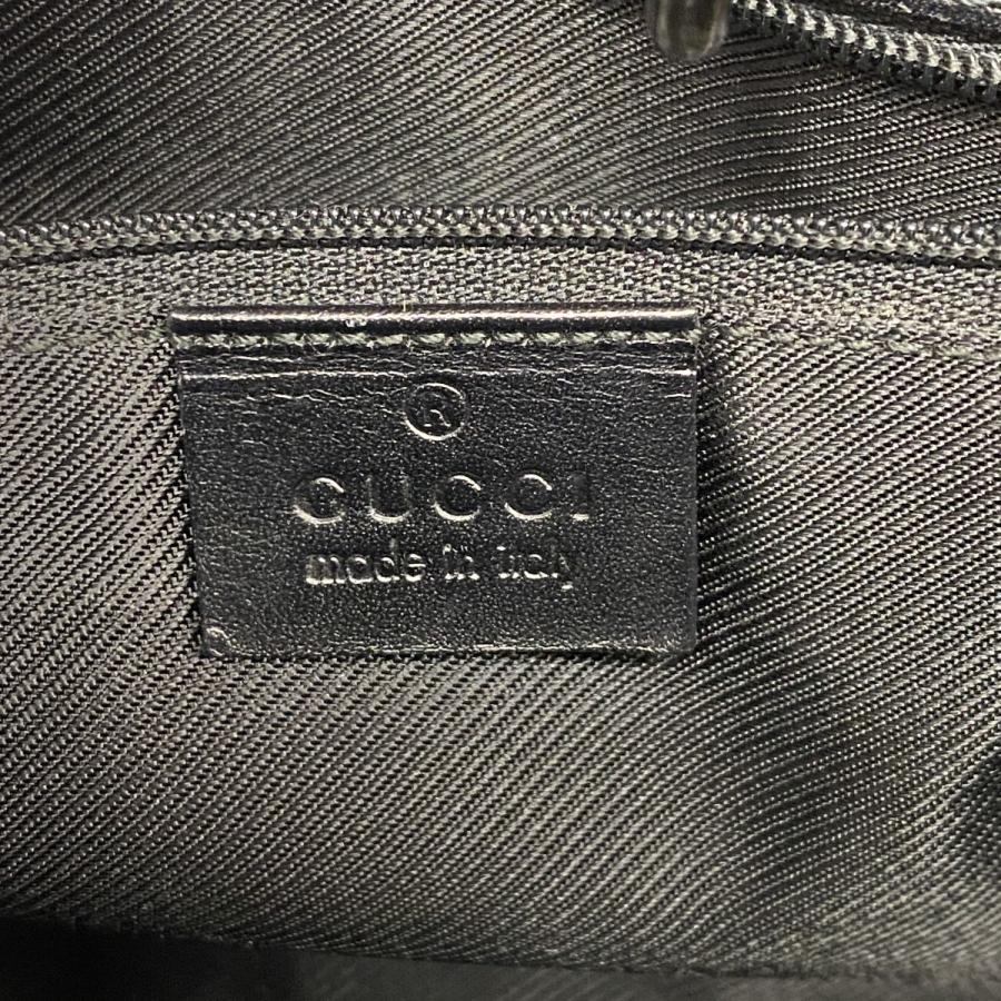 【美品】グッチ ハンドバッグ キャンバス GG ロゴ ブラック ✨美品✨グッチ ハンドバッグ キャンバス Gロゴ レザー ブラック