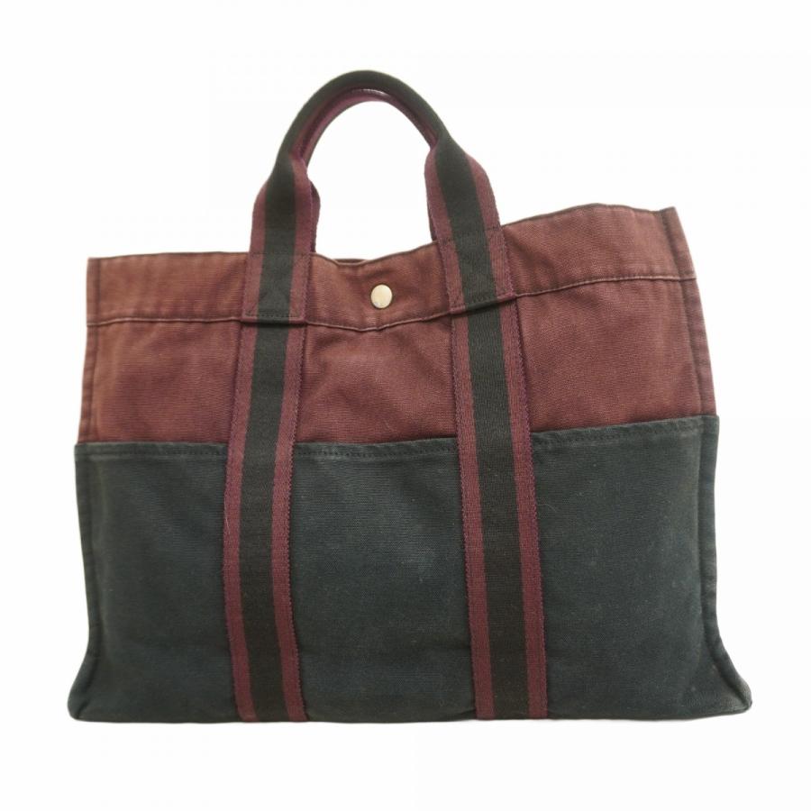 HERMES 【5ib2381】エルメス トートバッグ フールトゥMM キャンバス 