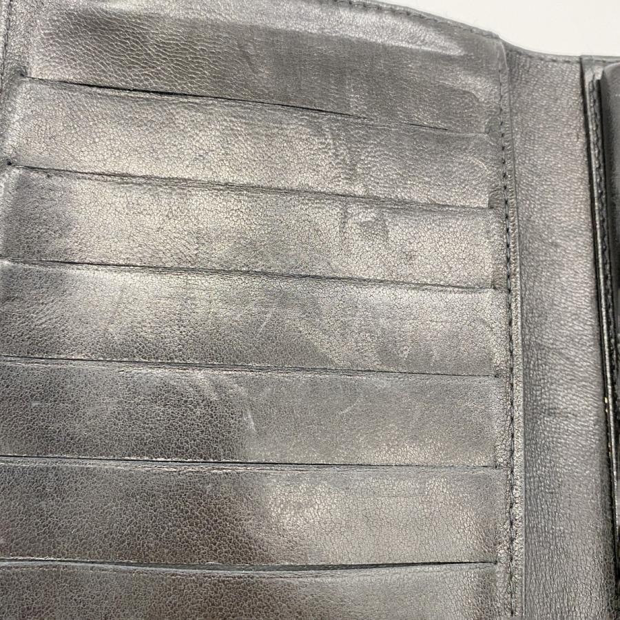 CHANEL 【5ic3706】シャネル 長財布 キャビアスキン ブラック ゴールド  