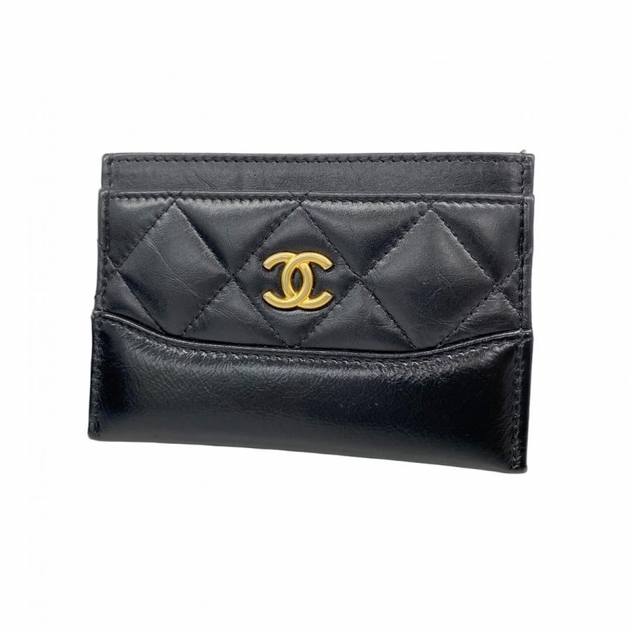 CHANEL 【5ic4072-h】シャネル カードケース マトラッセ カーフスキン  