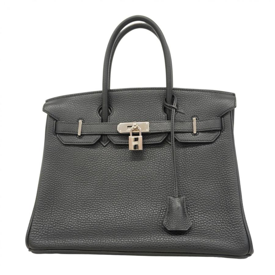 ★SALE【5id4162-g-h】エルメス ハンドバッグ バーキン30 トゴ ブラック シルバー金具 □H刻印【中古】レディース HERMES（エルメス） ☆SALE【5id4162-g-h】エルメス ハンドバッグ