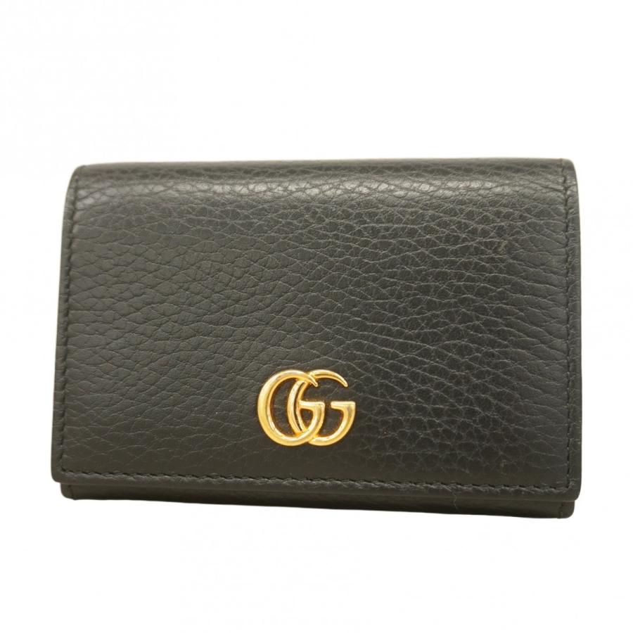 GUCCI 【5id4423】グッチ 名刺入れ GGマーモント 474748 レザー  