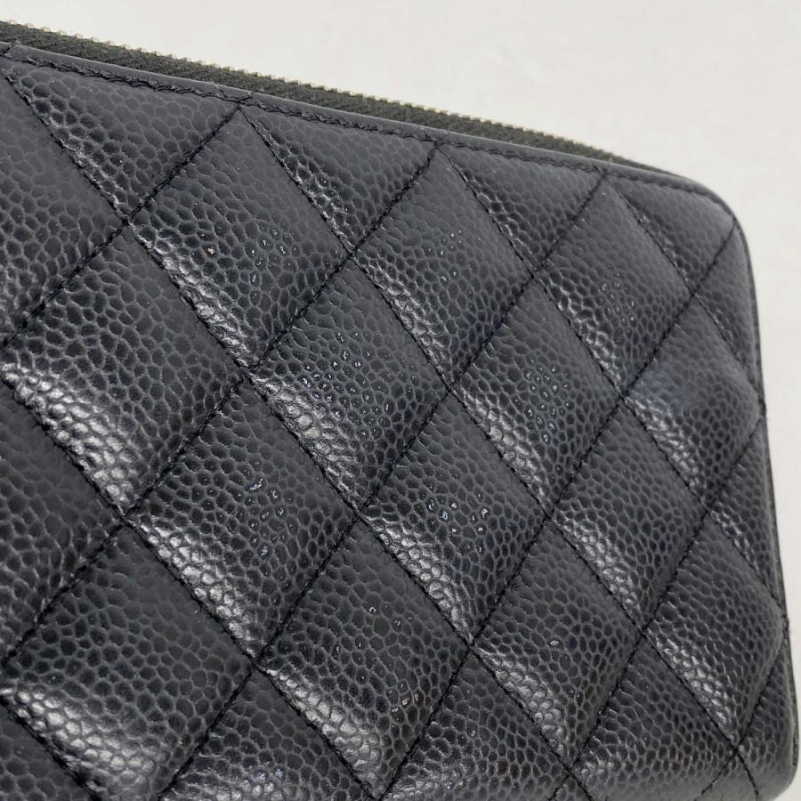 CHANEL 【5id4495】シャネル 長財布 マトラッセ キャビアスキン  