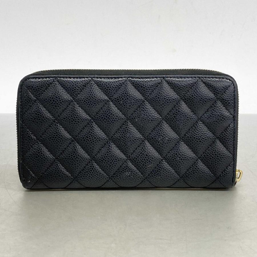 CHANEL 【5id4495】シャネル 長財布 マトラッセ キャビアスキン  