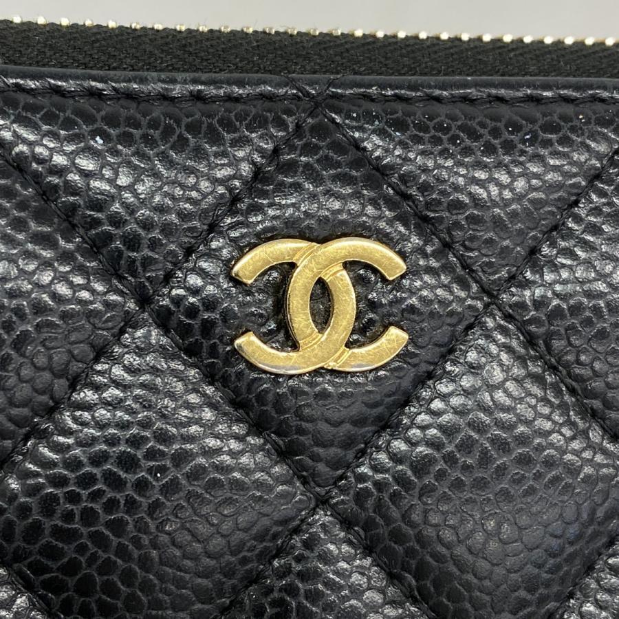 CHANEL 【5id4495】シャネル 長財布 マトラッセ キャビアスキン  