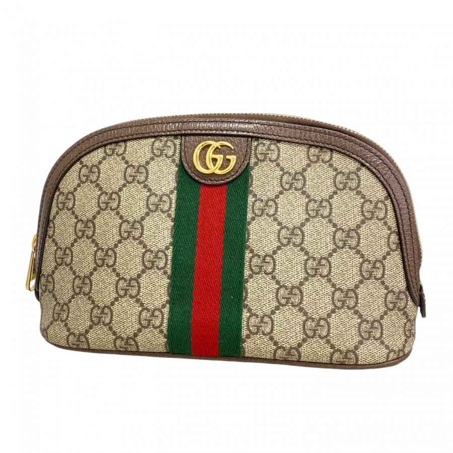 GUCCI 【5id4509】グッチ ポーチ オフィディア 625551 PVC ブラウン  