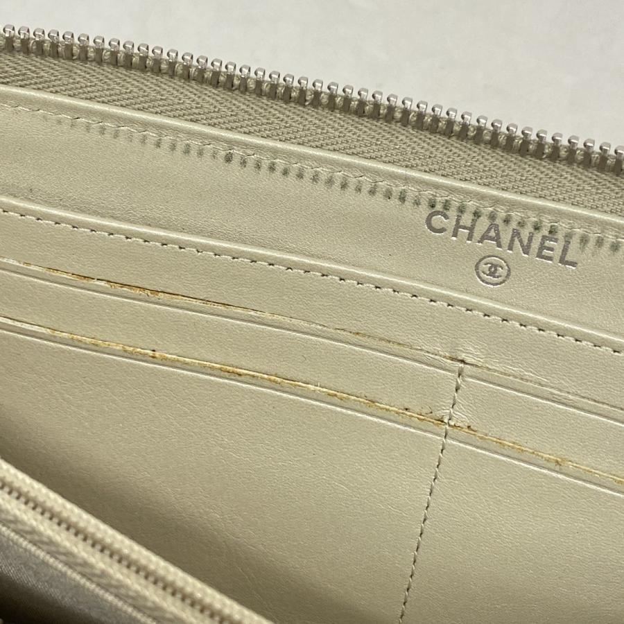 CHANEL 【5id4513】シャネル 長財布 マトラッセ パテントレザー  