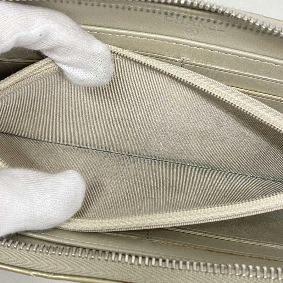 CHANEL 【5id4513】シャネル 長財布 マトラッセ パテントレザー  