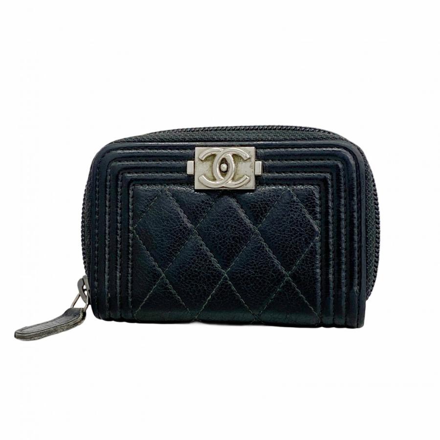 CHANEL 【5id4936-h】シャネル コインケース ボーイシャネル レザー  