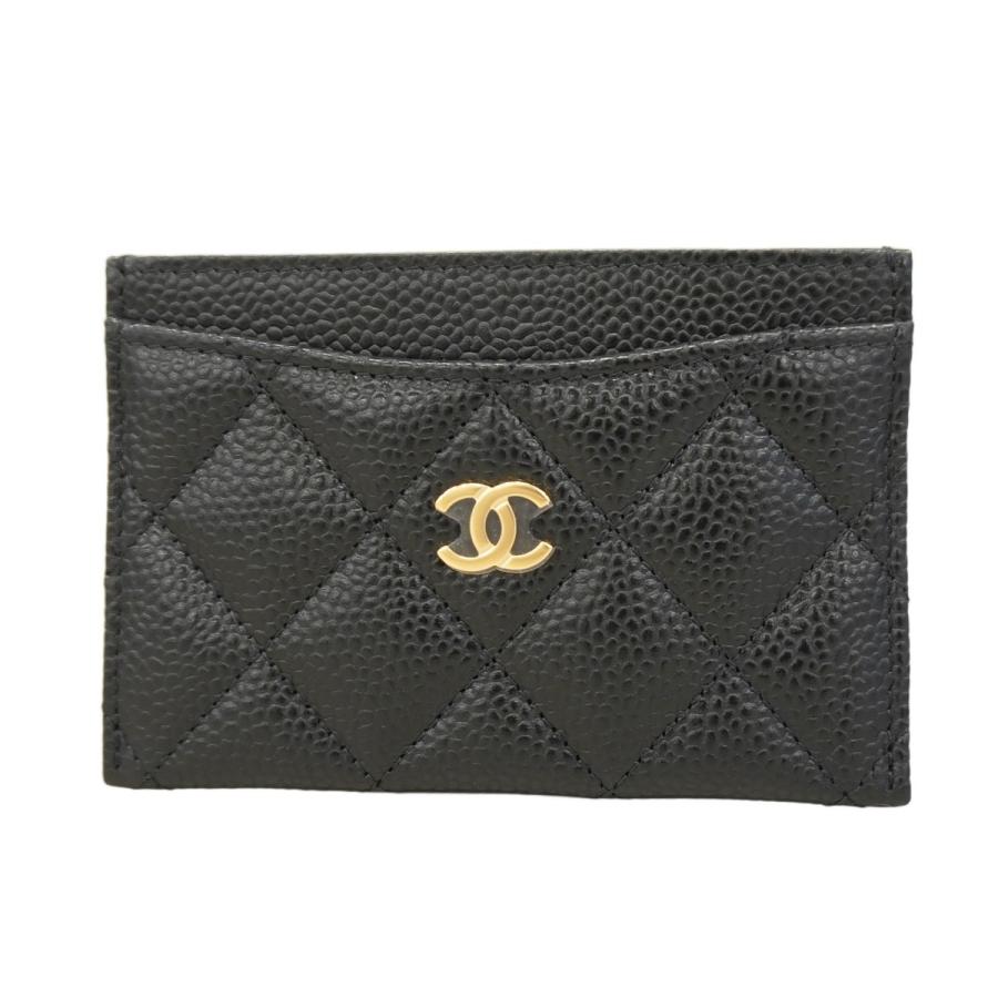 CHANEL 【5id5024】シャネル カードケース マトラッセ キャビアスキン  