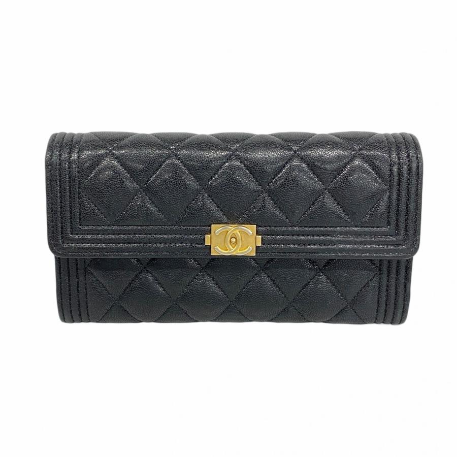 CHANEL（シャネル）キャビアスキンボーイシャネル長財布