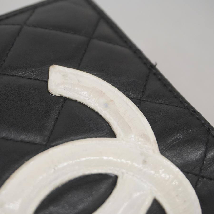 CHANEL 【5id5032】シャネル 長財布 カンボン ラムスキン ブラック  