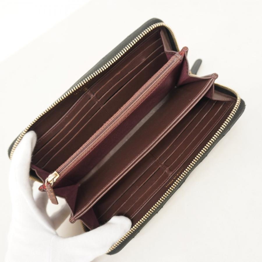 CHANEL 【5id5078】シャネル 長財布 マトラッセ ラムスキン ブラック  