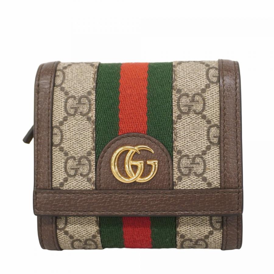 GUCCI 【5ie5768】グッチ 財布 オフィディア 598662 PVC ブラウン  