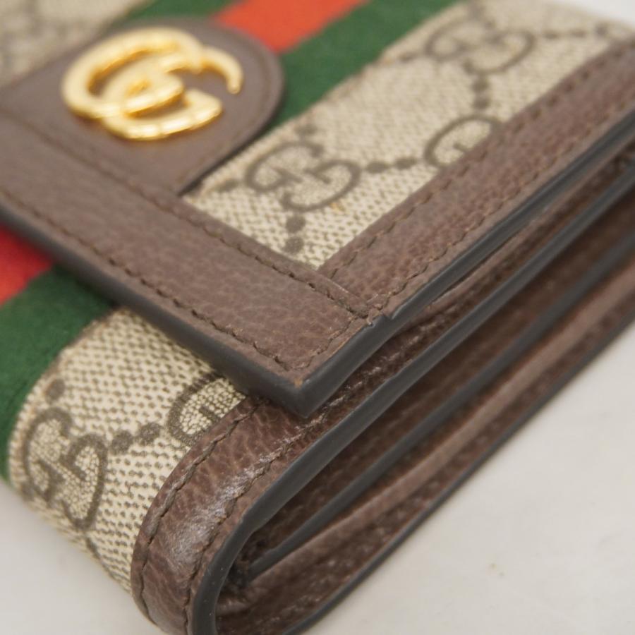 GUCCI 【5ie5768】グッチ 財布 オフィディア 598662 PVC ブラウン  