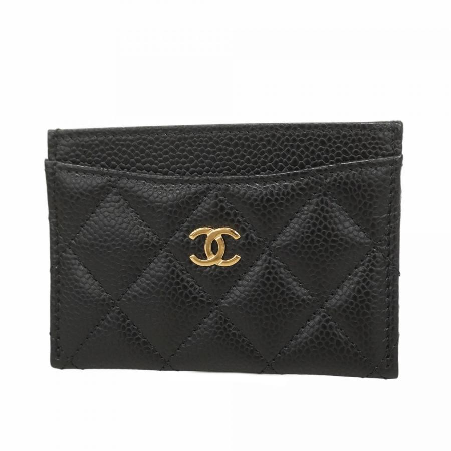 CHANEL 【5ie5875】シャネル カードケース マトラッセ キャビアスキン  