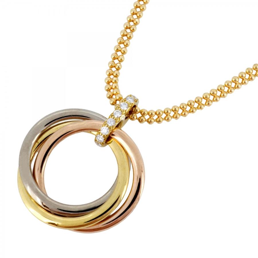 Cartier 【5jbb1003】カルティエ ネックレス トリニティ K18YG 
